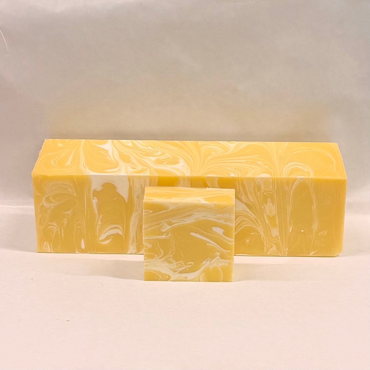 Wholesale Yellow Lemongrass Soap Loaf - cut into 9 bars
