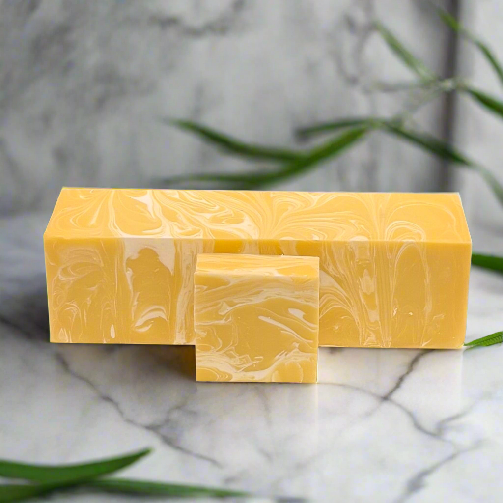 Wholesale Yellow Lemongrass Soap Loaf - cut into 9 bars