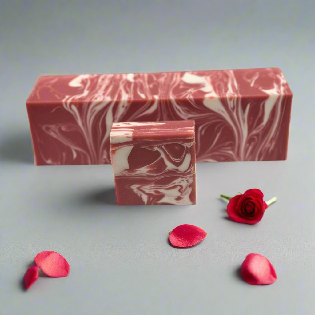 Wholesale Honey Rose Soap Loaf - cut into 9 bars