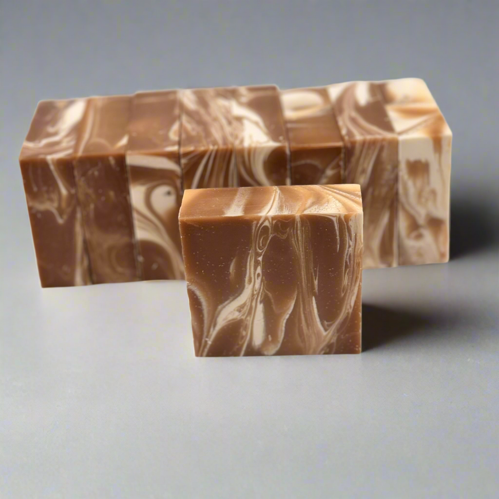 Wholesale Brown Vanilla Bean Soap Loaf - cut into 9 bars