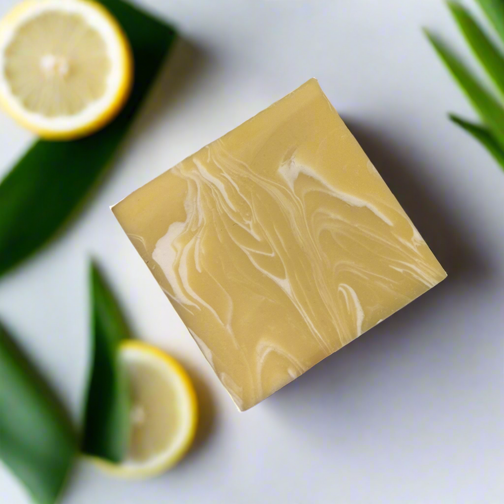 Wholesale Yellow Lemongrass Soap Loaf - cut into 9 bars