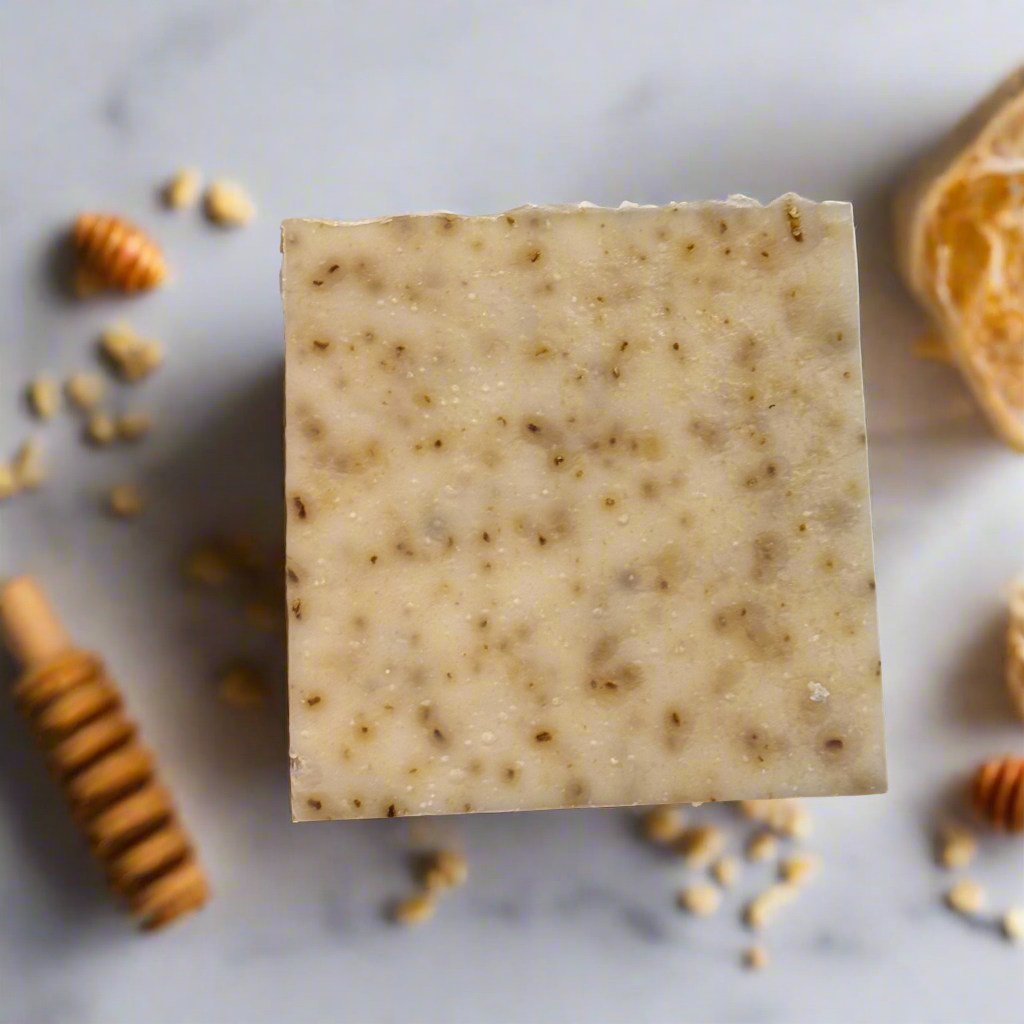 Wholesale Oatmeal Milk Honey Soap Loaf - cut into 9 bars