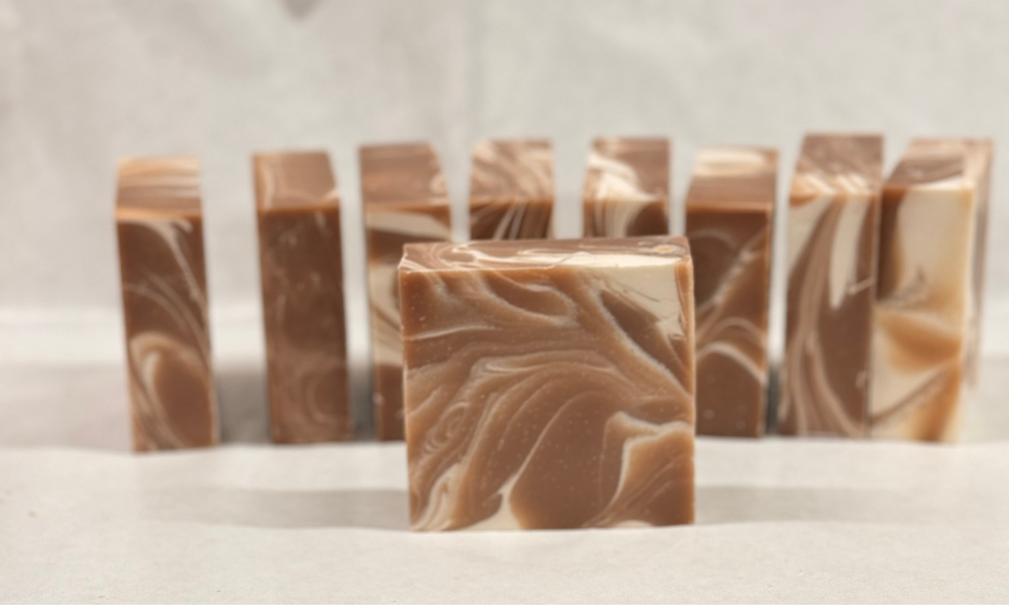 Wholesale Brown Vanilla Bean Soap Loaf - cut into 9 bars