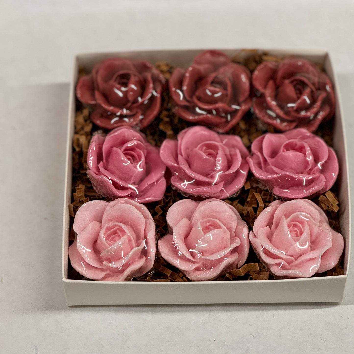 Romantic Roses soap gift set for her thank you gift Mother’s Day 9 soap rose gift box