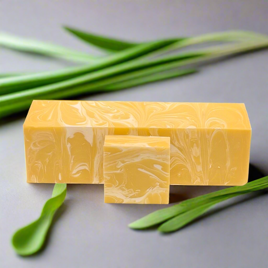 Wholesale Yellow Lemongrass Soap Loaf - cut into 9 bars