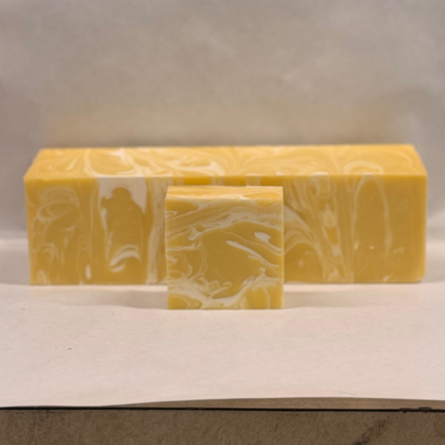 Wholesale Yellow Lemongrass Soap Loaf - cut into 9 bars