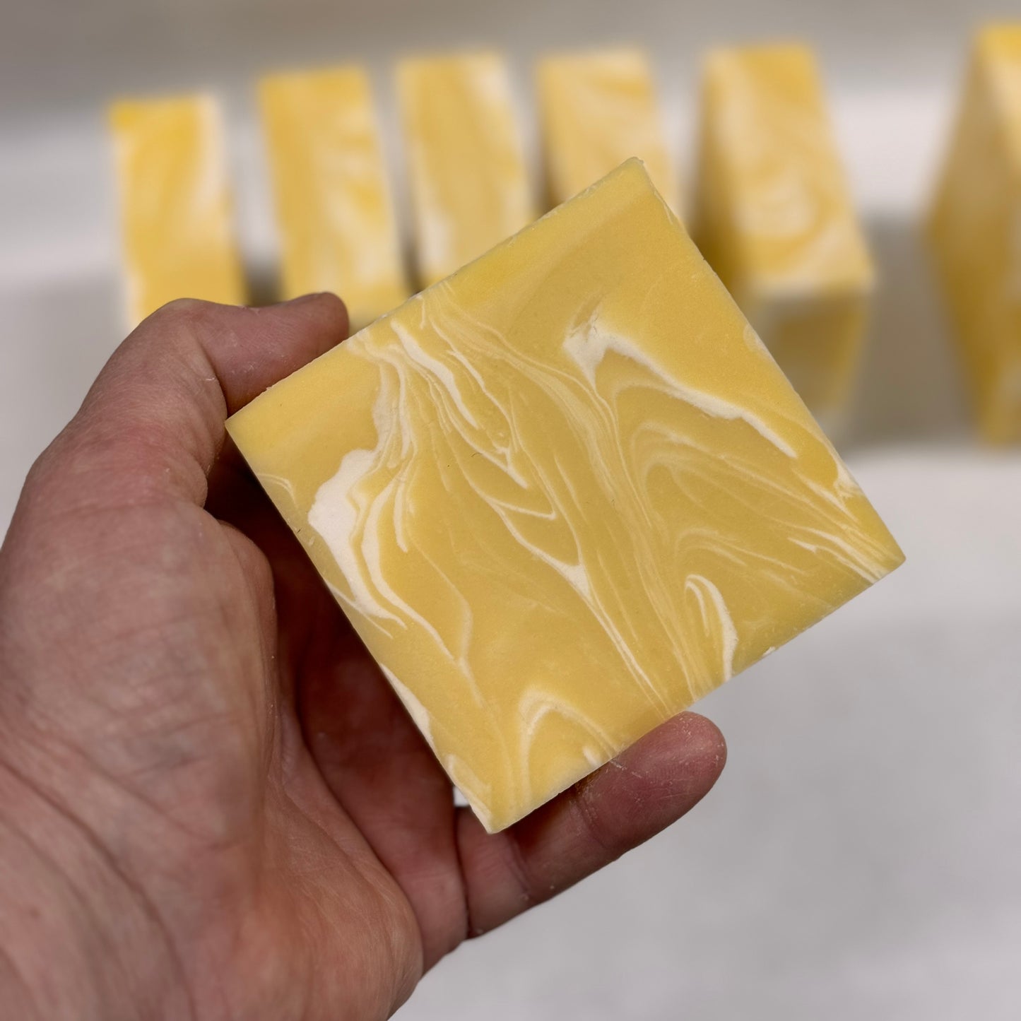 Wholesale Yellow Lemongrass Soap Loaf - cut into 9 bars