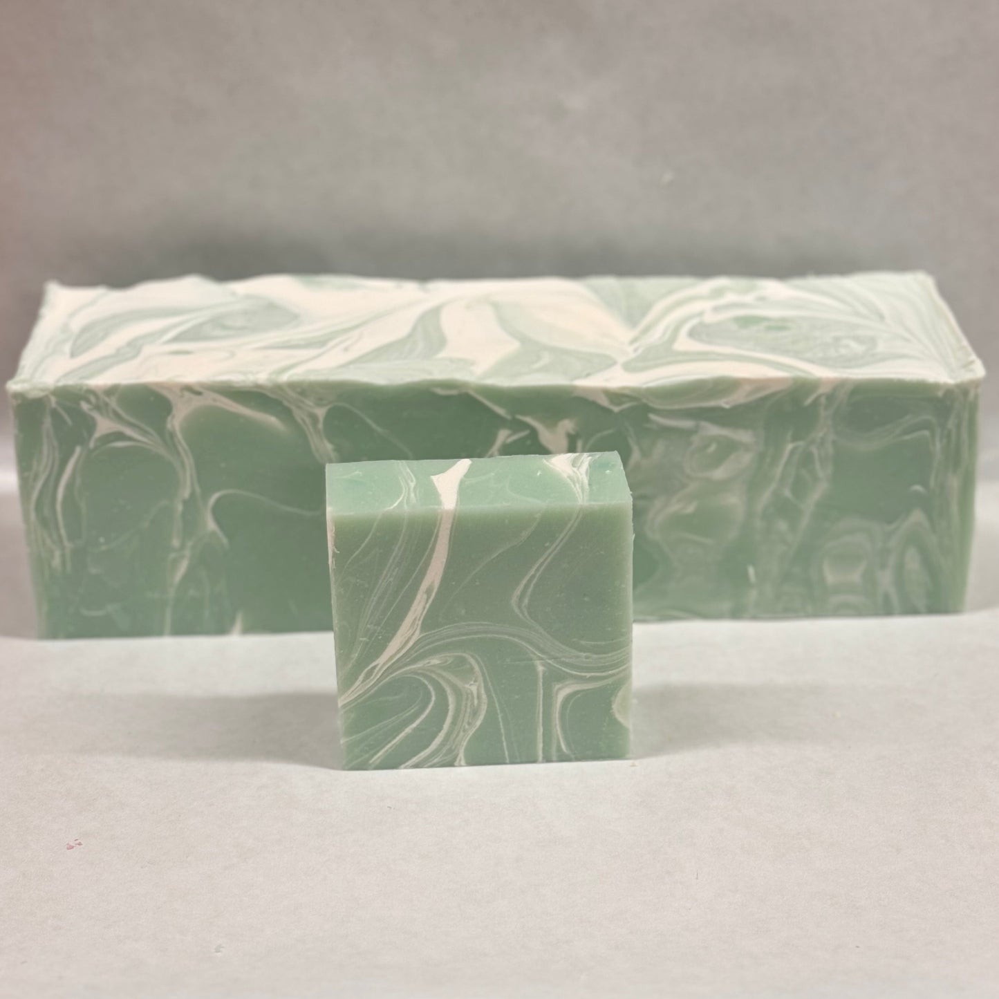 Wholesale Spearmint Eucalyptus Soap Loaf - cut into 9 bars