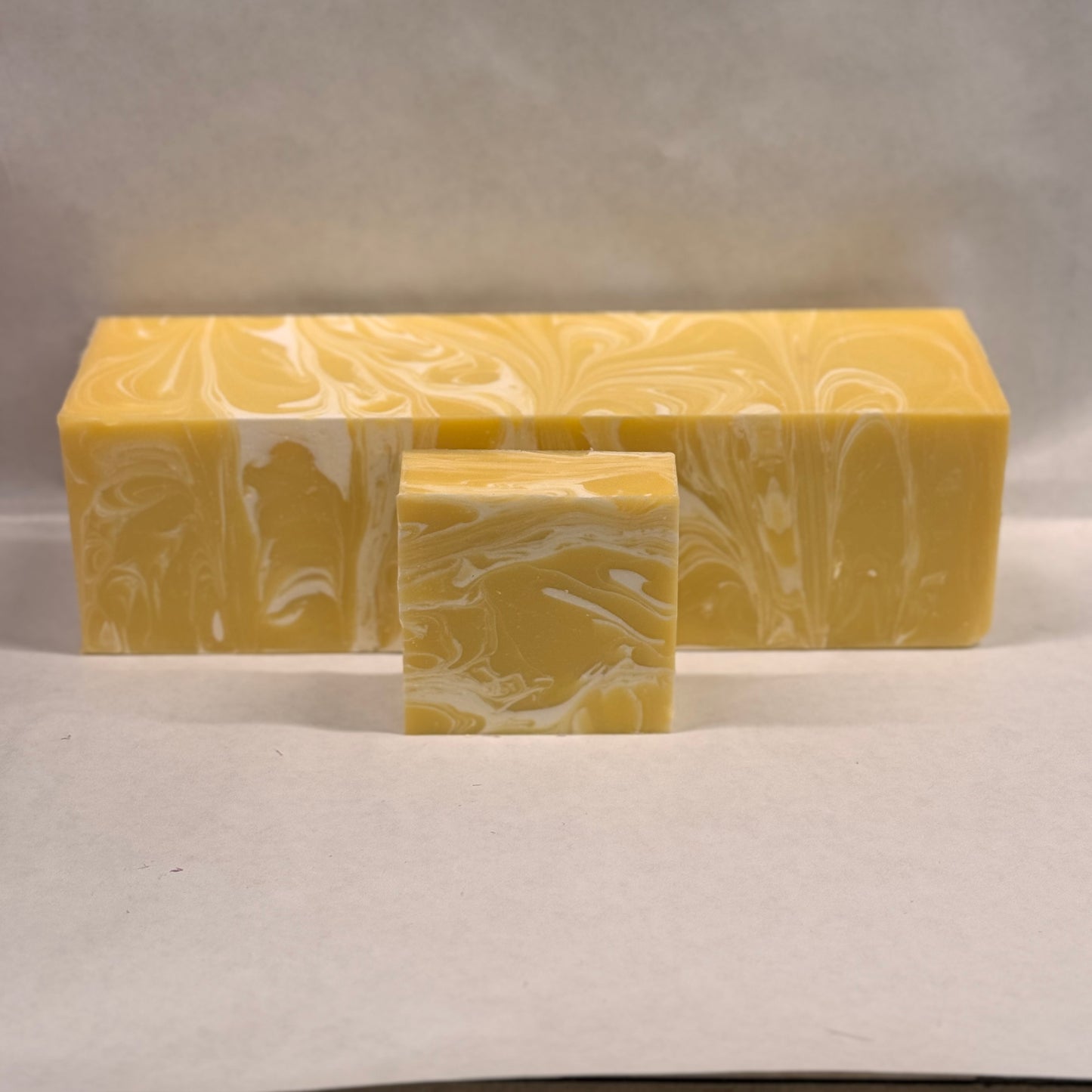 Wholesale Yellow Lemongrass Soap Loaf - cut into 9 bars