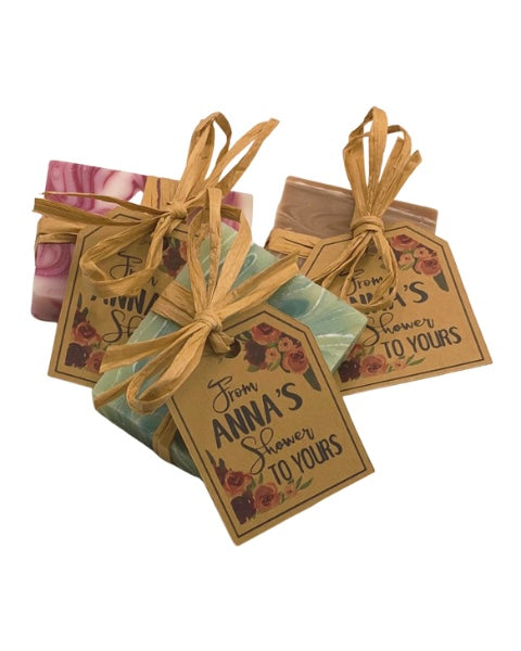 Brown Bag Favor Bags with Personalized Gift Tags