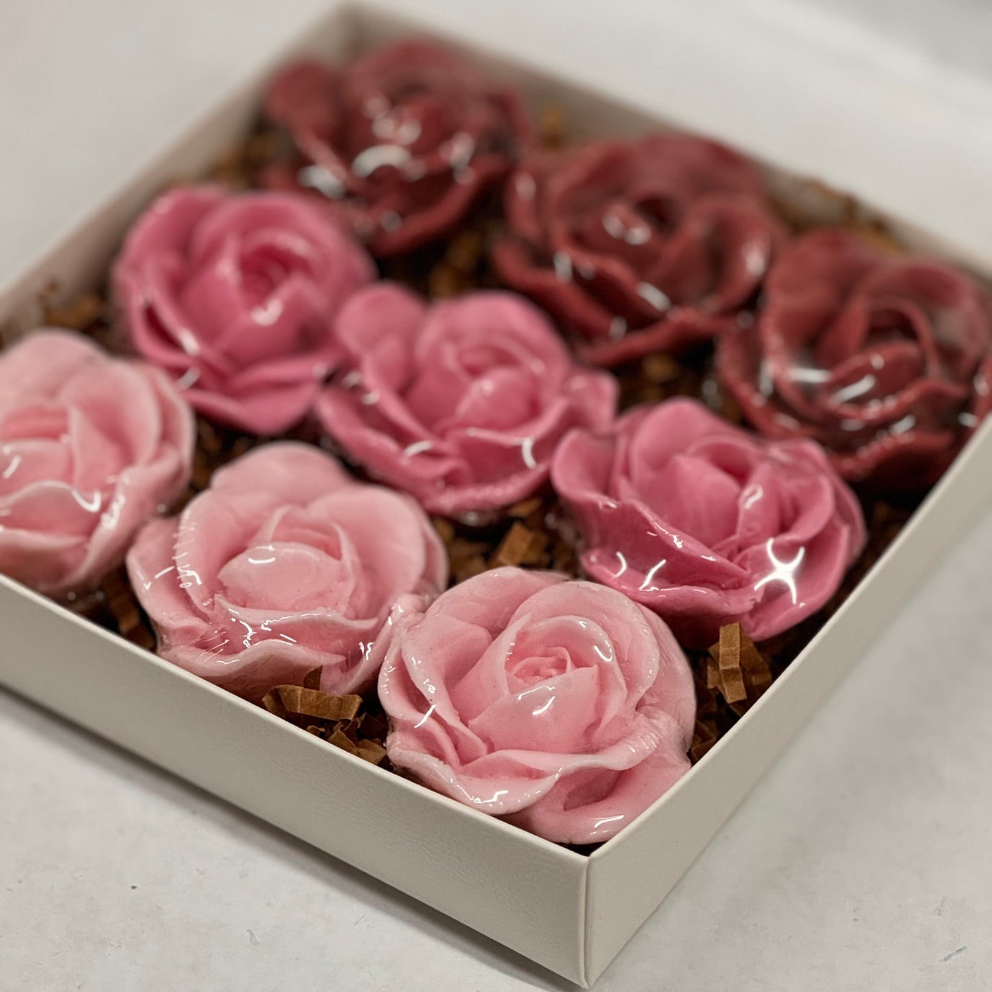Romantic Roses soap gift set for her thank you gift Mother’s Day 9 soap rose gift box