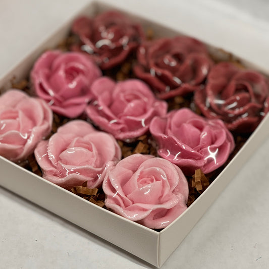 Romantic Roses soap gift set for her thank you gift Mother’s Day 9 soap rose gift box