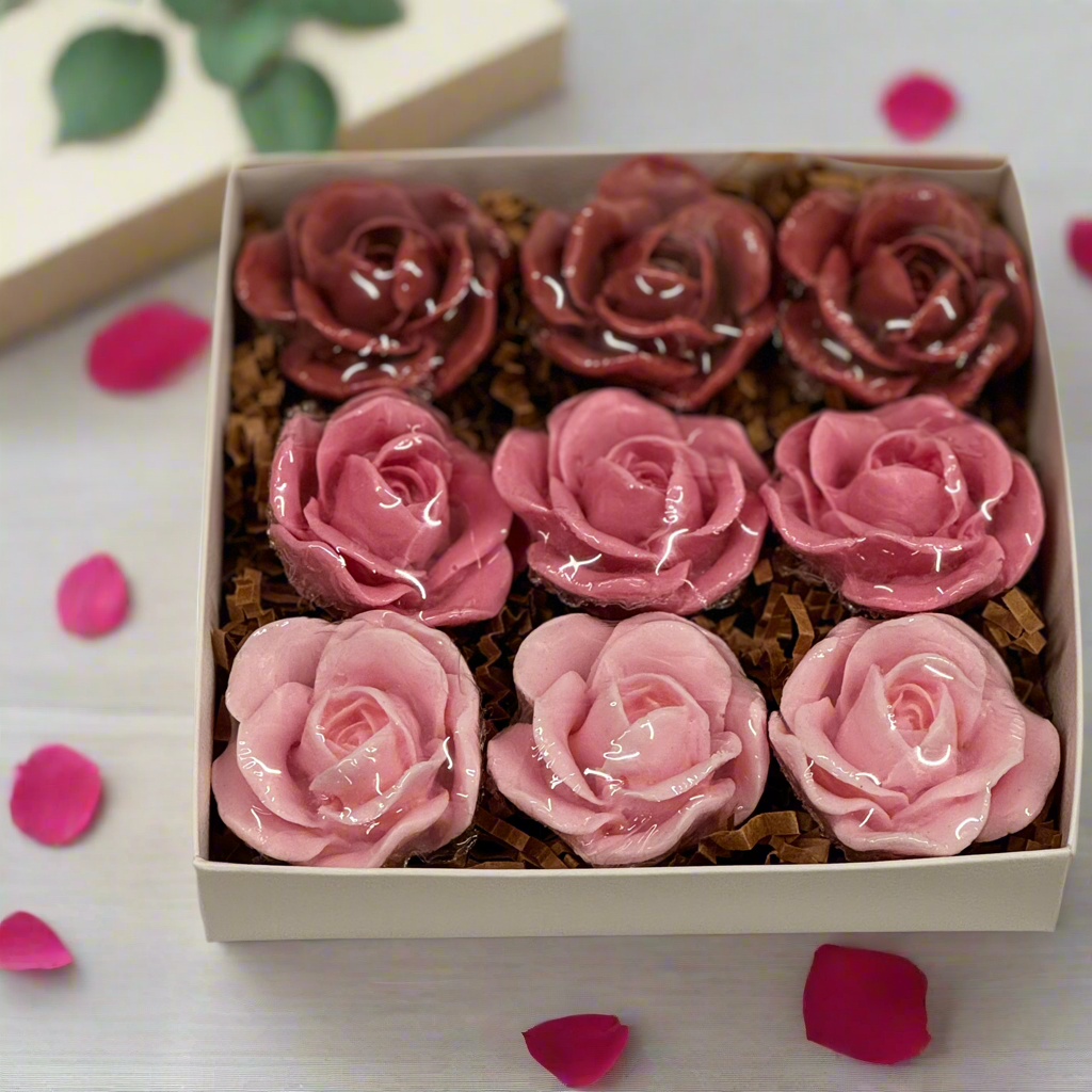 Romantic Roses soap gift set for her thank you gift Mother’s Day 9 soap rose gift box