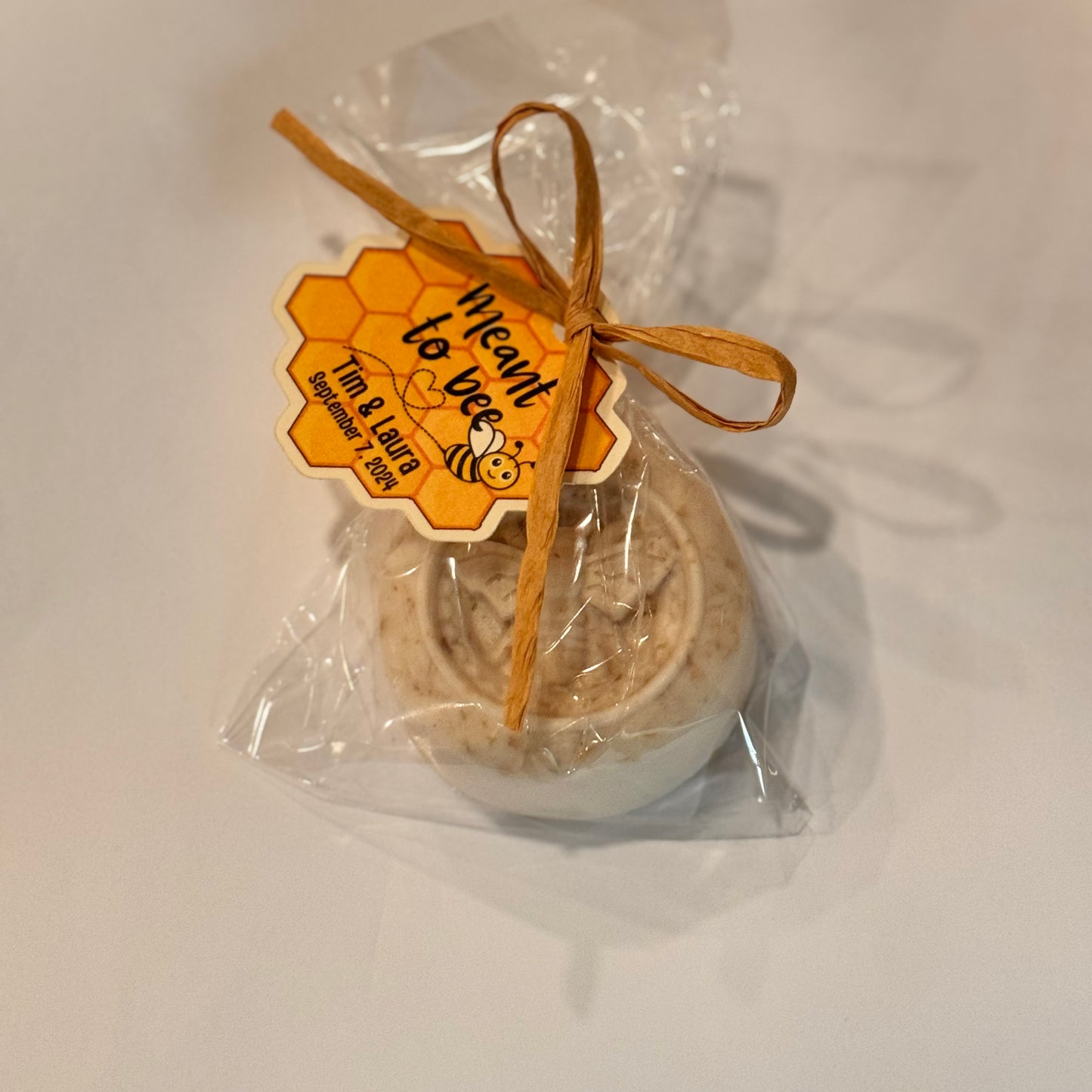 Oatmeal Milk Honey Bee Soap Party Favors | Party Gifts for guests at Bridal Showers, Tea Parties, Sweet 16, Quinceanera | Meant to Bee