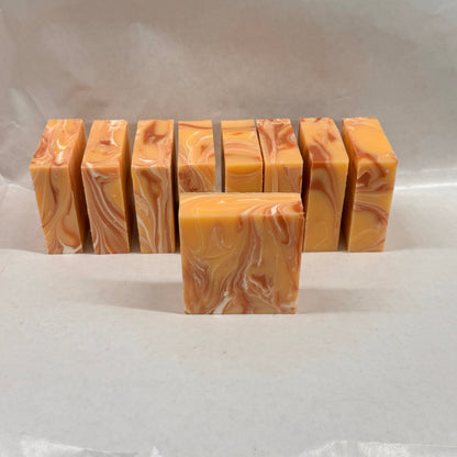 Wholesale Orange Mimosa Soap Loaf - cut into 9 bars