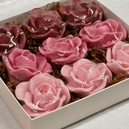 Romantic Roses soap gift set for her thank you gift Mother’s Day 9 soap rose gift box