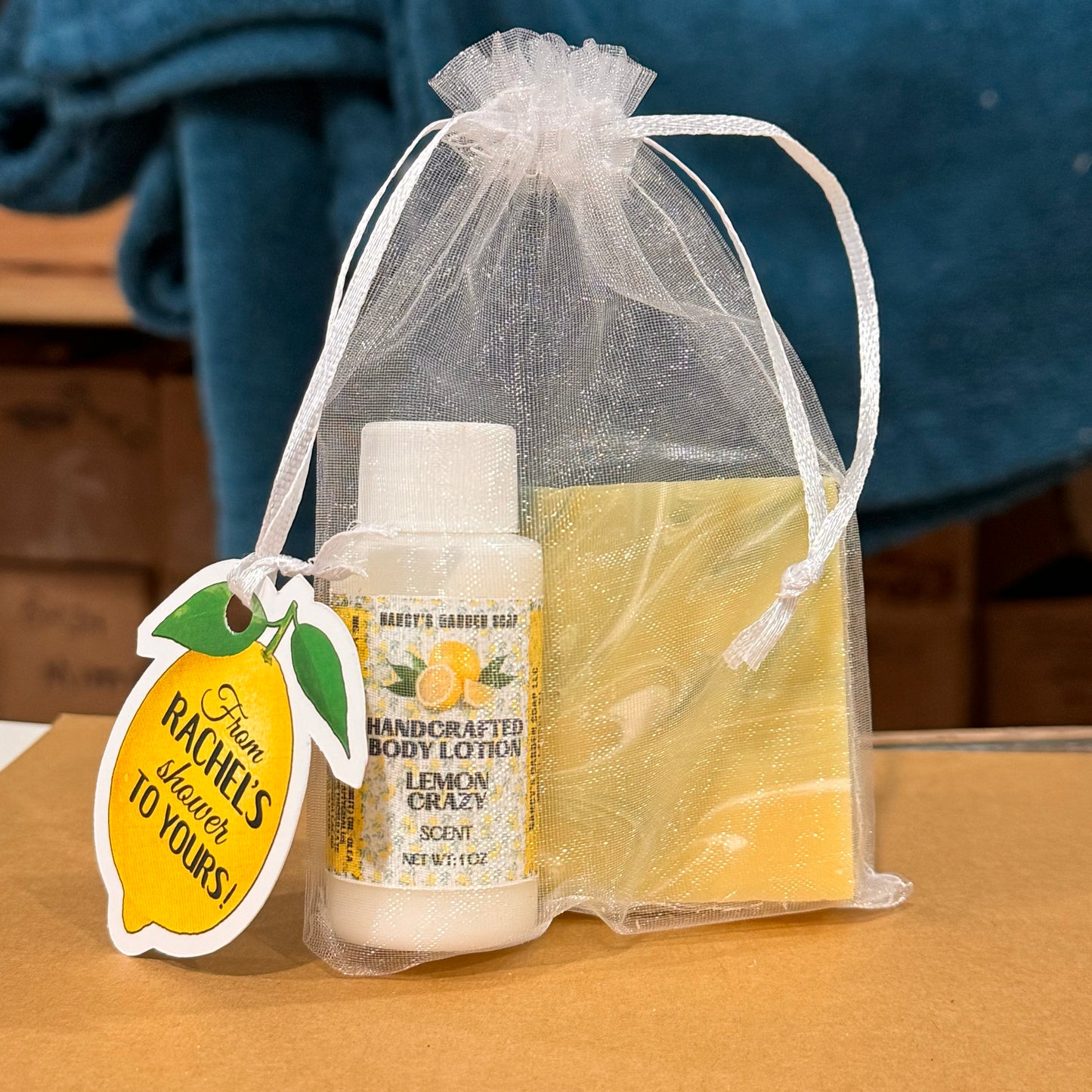 Lemon Love: Bridal Shower Soap + Hand Lotion Favor Bundle for Guests - Bulk Lotion/Mini Soap Shower Favors for Citrus Main Squeeze party theme