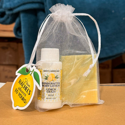 Lemon Love: Bridal Shower Soap + Hand Lotion Favor Bundle for Guests - Bulk Lotion/Mini Soap Shower Favors for Citrus Main Squeeze party theme