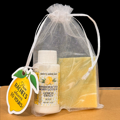 Lemon Love: Bridal Shower Soap + Hand Lotion Favor Bundle for Guests - Bulk Lotion/Mini Soap Shower Favors for Citrus Main Squeeze party theme