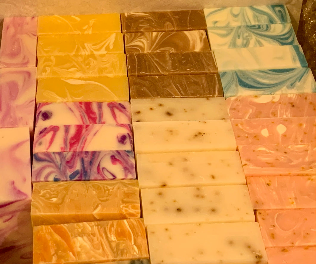 CUSTOM order for Yokasta 31 full size soap bars, and variety pack of 60 mini soaps