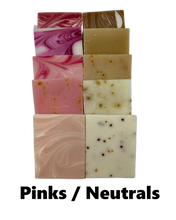 Load image into Gallery viewer, 75 Unwrapped mini soaps - assorted or your choice of colors
