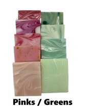 Load image into Gallery viewer, 30 Unwrapped mini soaps - assorted or your choice of colors
