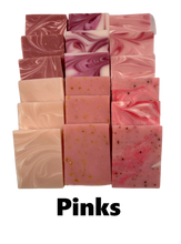 Load image into Gallery viewer, 25 Unwrapped mini soaps - assorted or your choice of colors
